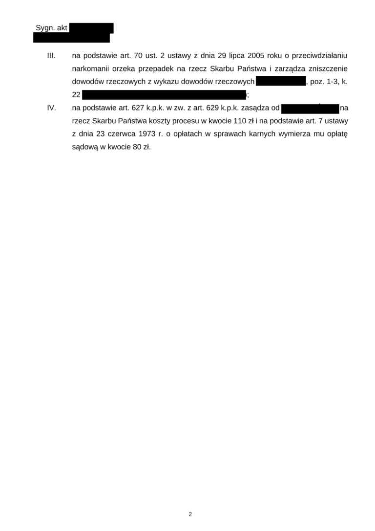 CASE STUDY – Warunkowe umorzenie mimo dużej ilości amfetaminy i marihuany 2