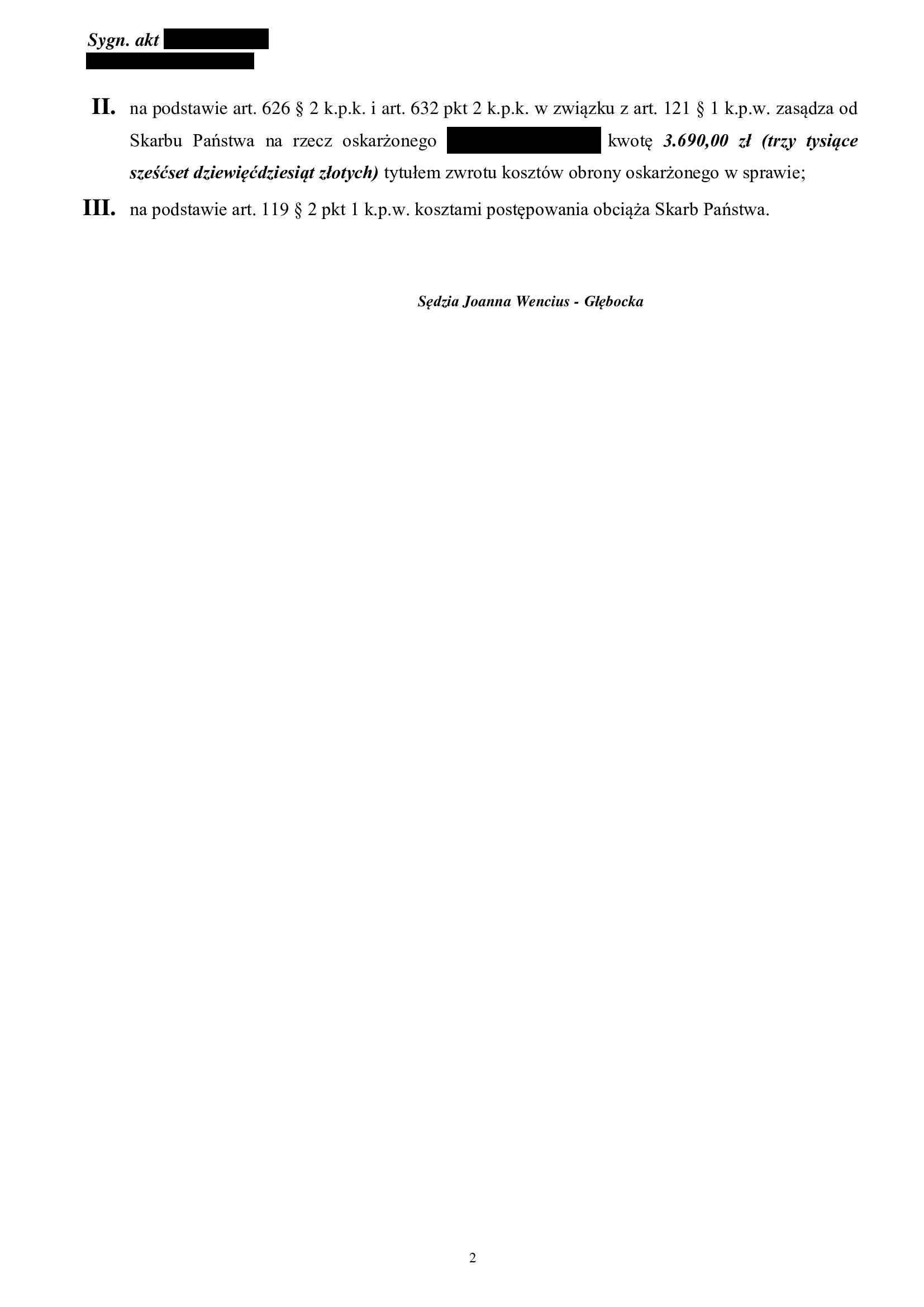 Zanonimizowany wyrok – case study 3, strona 2